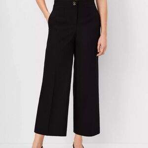 NWOT Ann Taylor High Rise Slim Wide Leg Ankle Pant in Burnt Mauve